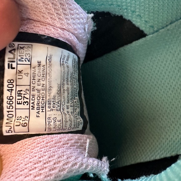 Fila Pink and Teal Chunky Sneakers - Picture 5 of 9